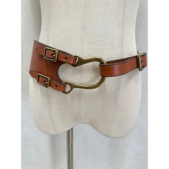 Lauren Ralph Lauren Accessories - Lauren Ralph Lauren Brown Leather Equestrian Hook Buckle Waist Belt Womens S